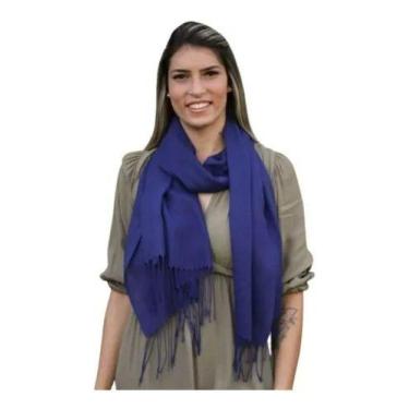 Imagem de Cachecol Echarpe Pashmina Lenço Xale Manta Lisa Moda - SC Imports, Ver
