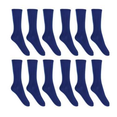 Imagem de Kit 12 Pares Meia Social Masculina - 38/44 - Ramote, Azul marinho
