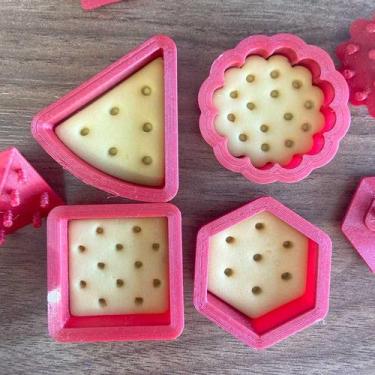 Imagem de Kit 4 Cortadores Biscoito Salgado Brunch Coquetel - DOCE IMPRESSO,  4,