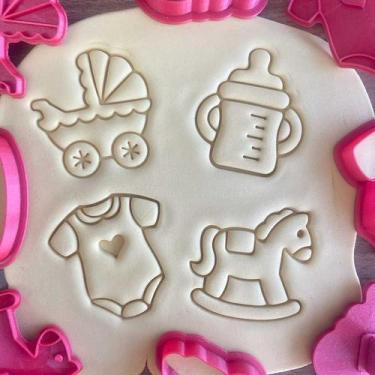 Imagem de Kit 4 Cortadores Cavalinho Mamadeira Body Carrinho - DOCE IMPRESSO,  5