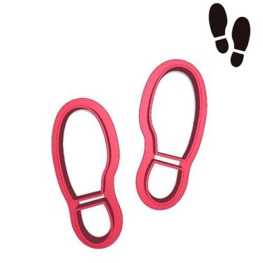 Imagem de Cortador Pegada Pista Mistério Detetives Prédio Azul - DOCE IMPRESSO, 