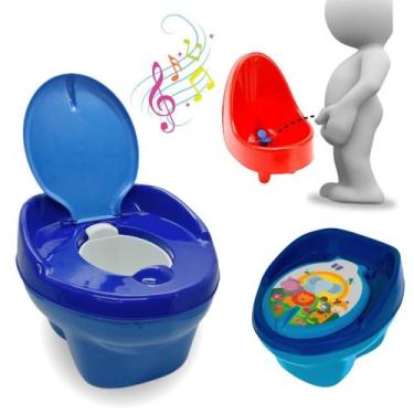 Imagem de Troninho Penico Pinico Menino Musical + Mictório Criança Infantil Pipi