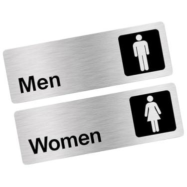 Imagem de Ioensy Placa de identificação de banheiro Placas de porta de sinalização de banheiro público