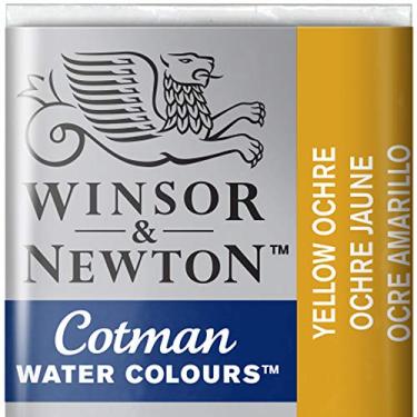 Imagem de Winsor & Newton Tinta aquarela Cotman, meia panela, ocre amarelo