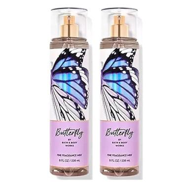 Imagem de Bath and Body Works Conjunto de perfume de spray corporal com fragrância fina de borboleta para presente - Pacote econômico com 2 (borboleta)