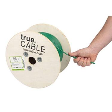 Imagem de trueCABLE Cat6 Plenum (CMP), 150 m, verde, 23 AWG 4 pares de cobre liso, 550 MHz, listado na ETL, par trançado não blindado (UTP), cabo Ethernet a granel