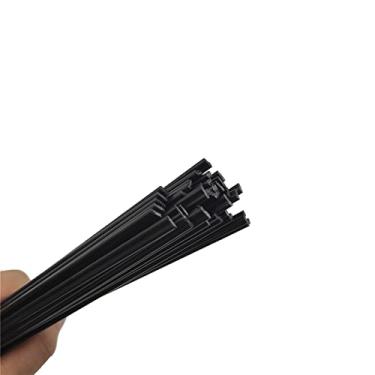 Imagem de Vara de solda preto/bege hastes de soldagem de plástico 200 mm de comprimento varas de soldagem 5x2,5mm para ferramentas de reparo de pára-choques de carro soldador de ar quente metralhadora haste de soldagem a arco de eletrodo (tamanho: 10 peças, cor: ABS-preto 200