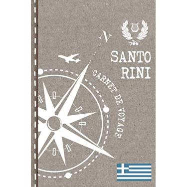 Imagem de Santorini Carnet de Voyage: Cahier de Voyageurs Dot Grid Pointillé A5 - Dotted Journal de bord pour Ecrir. Livre pour l'écriture, dessiner. Souvenirs d'activités vacances - Notebook á points