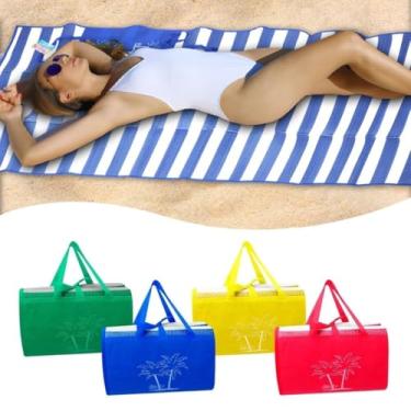 Imagem de Esteira Vira Bolsa Com Alça Praia Piscina Clube Impermeável (Verde)