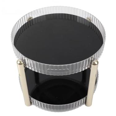 Imagem de Prateleira Giratória de Maquiagem, Organizador Giratório de Maquiagem, Prateleira Giratória de Cosméticos Organizador de Maquiagem PET Multifuncional Compacto Giratório de 360