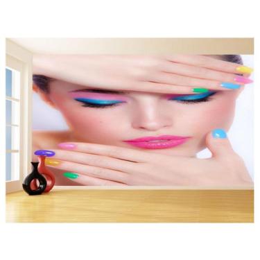 Imagem de Papel De Parede Salão De Beleza Maquiagem Make 3,5M Slb53 - Você Decor