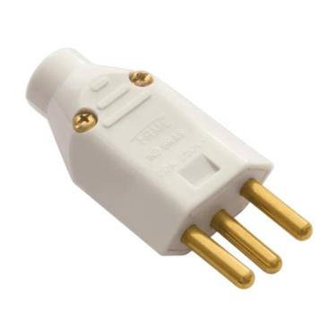 Imagem de Plugue 2P+T Sobrepor Junção Macho Fame 20A/250V~ Cinza