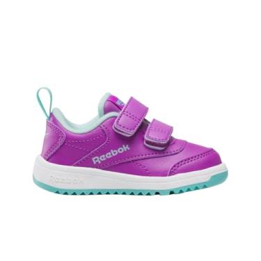 Imagem de Reebok Tênis infantil unissex Court Advance, Calçado branco/vetor azul marinho/verde claro, 18