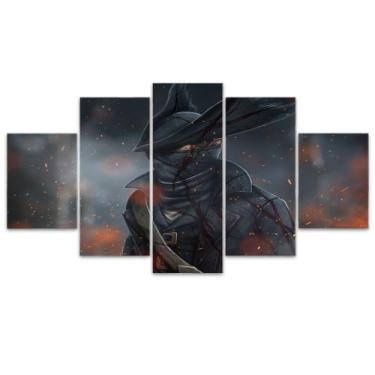 Imagem de Quadro Decorativo em Mosaico MDF Bloodborne Hunter 115x60cm - Império 
