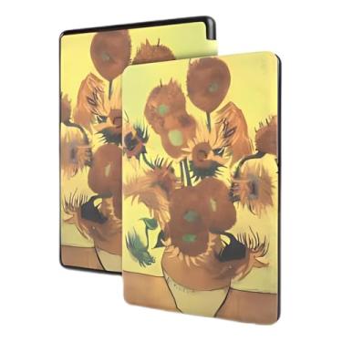 Imagem de Capa Kindle 11ª Geração 6” (Modelos 2022 e 2024 – C2V2L3 e RS23CV) – Auto Hibernação – Fechamento Magnético – Leve, Rígida e com Revestimento Interno em Microfibra (Girassóis)