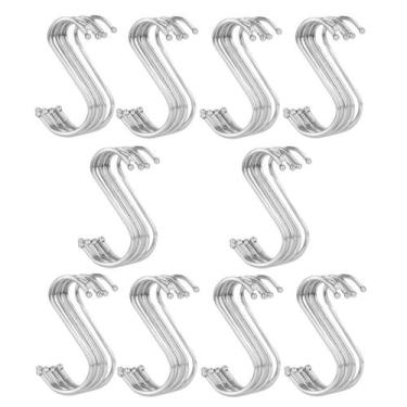 Imagem de Kit 50 Ganchos S Aço Inox Utensílios Barra Suporte Cozinha - Unyhome