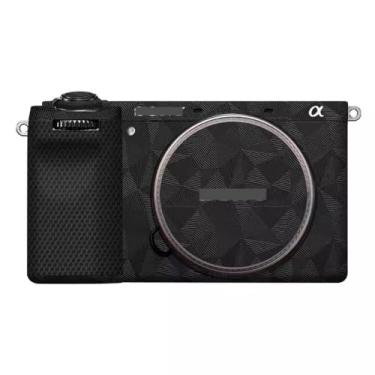 Imagem de Adesivo de corpo de câmera Alpha 6700 película protetora de vinil decalques acessórios para Sony A6700 (triângulo preto)