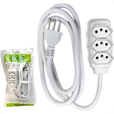 Imagem de Extensao Ilumi Pp 2 Polos + Terra 20A. 2,5Mm Branca 5M - 1699970