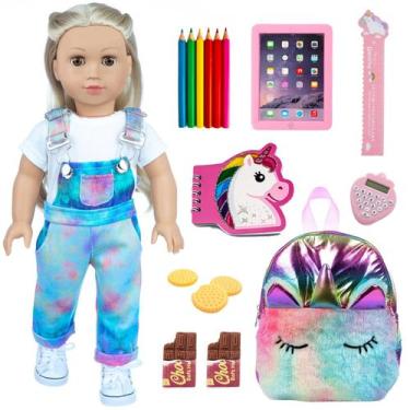 Imagem de Conjunto Escolar para Boneca Americana de 18 Polegadas - DONTNO