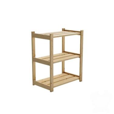 Imagem de Aparador Com 3 Prateleiras Arara P/ Banheiro De Madeira - Technox