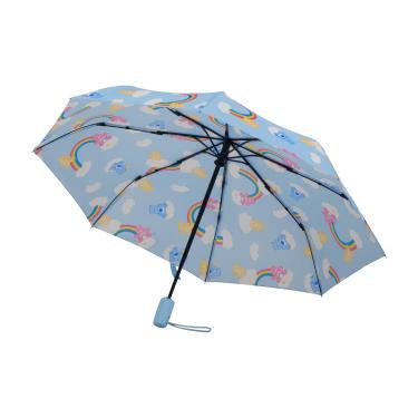 Imagem de Concept One Guarda-chuva infantil Care Bears, dobrável automático, compacto, leve, embalável para viagens, arco de 99 cm, azul, rosa