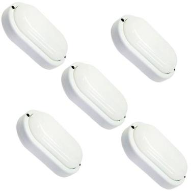 Imagem de Kit 5 Luminárias 15w Led Tartaruga Arandela Sobrepor Branco Frio Bivol