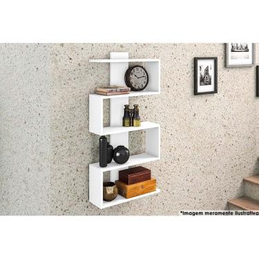 Imagem de Prateleira Decorativa Sala Estar am 3087 Branco - Movelbento
