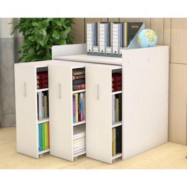 Imagem de Armário De Escritório Com 3 Gavetas 100% Mdf (livros Estante Organizador)