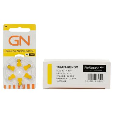Imagem de Gn resound 10 / PR70 - 10 Cartelas - 60 Baterias Aparelho Auditivo