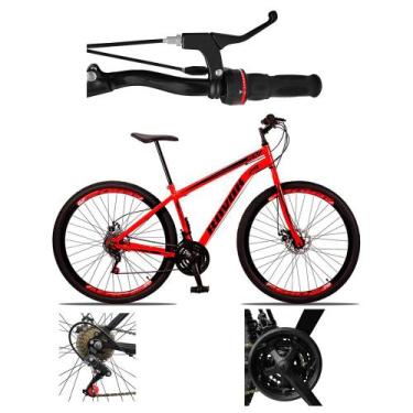 Imagem de Bicicleta para Passeio Aro 29, 21V Aço Rig Ravok, Laranja, 17