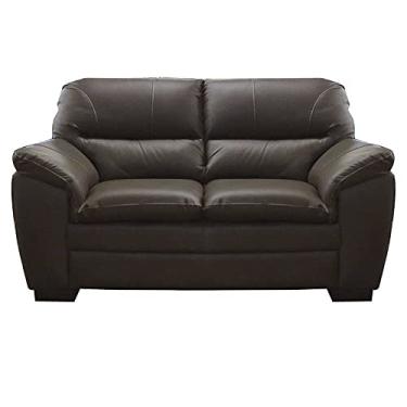 Imagem de Sofá de Couro 2 lugares Matheo M06 Cor Marrom 492 - Amarena Móveis