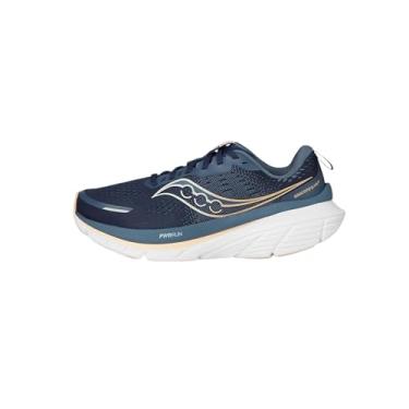 Imagem de Saucony Tênis de corrida feminino Guide 18 Road, Azul-marinho/damasco, 37