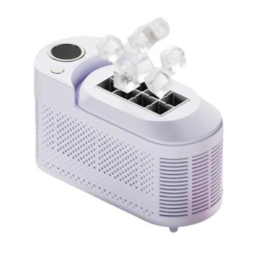 Imagem de Máquina de gelo portátil de 12 V para carro/camping, 8 cubos em 10 minutos, máquina de gelo compacta de bancada, máquina de gelo rápida Pebble(Purple)