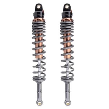Imagem de Mallofusa Amortecedores de ar de 440 mm 43,3 cm, suspensão traseira ajustável, ajuste universal para Kawasaki Honda, Suzuki, Yamaha, Go Kart Quad Dirt Sport Bikes Titânio 1 par