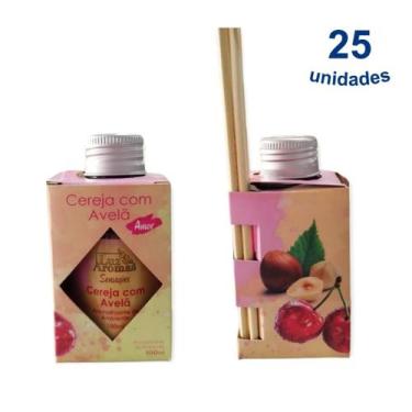 Imagem de Kit 25 Aromatizante de Ambiente 100ml Difusor Vareta Perfumado Cheiros