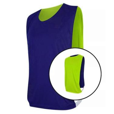 Imagem de Kit com 5 Coletes Dupla Face TRB Azul Marinho e Verde Limão, G