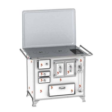 Imagem de Fogao a Lenha GII N 2 Gab Sec Branco com Tampa Cald Flor