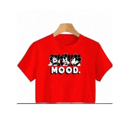 Imagem de Cropped Mickey Feminina infantil e juvenil Camiseta Personagem - loja 
