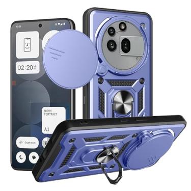 Imagem de Kukoufey Capa compatível com Nothing Phone 3a Pro, com capa de lente de câmera deslizante compatível com Nothing Phone (3A) Pro 5G A059P capa azul