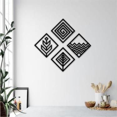 Imagem de Quadro Vazado Decorativo Os Quatro Elementos - Inove Papéis de Parede