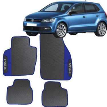 Imagem de LINDO JOGO TAPETE 4 PEÇAS CARRO AUTOMOTIVO  NA COR AZUL Volkswagen Pol