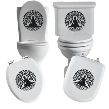 Imagem de Adesivo linha meditação 2 vaso sanitário privada caixa acoplada descar