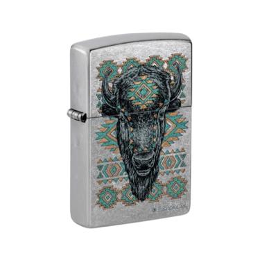 Imagem de Zippo Buck Wear Southwest Bison Design Street Chrome Isqueiro de bolso