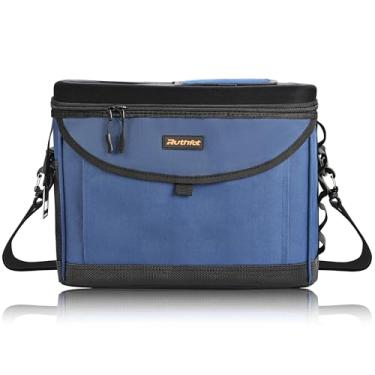 Imagem de Ruthfot Bolsa térmica dobrável rígida com laterais macias, refrigerador portátil de 32 latas para homens, à prova de vazamento para acampamento, praia, compras, viagens rodoviárias, pesca, carro