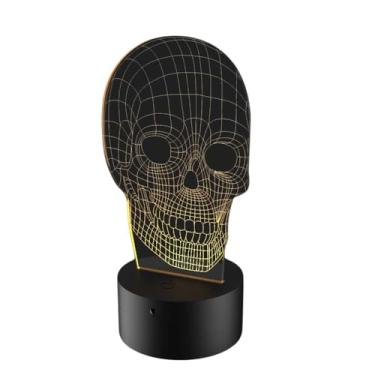 Imagem de Luminária de Led 16 cores e controle remoto - Caveira