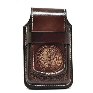 Imagem de Bainha Porta Celular Rústica Universal Em Couro Atrevidus - Atrevidu's