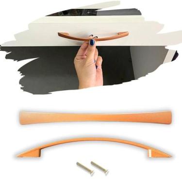 Imagem de Kit 2 Puxador Alça 20,4cm p/ Móveis, Armários e Gavetas - Compras Fáce
