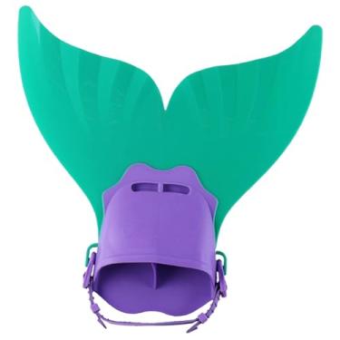 Imagem de Dynwave Mermaid Swim, Nadadeiras de Natação, Confortáveis, Equipamento de Vestimenta Ajustável para Crianças, Meninas, Meninos, Verde