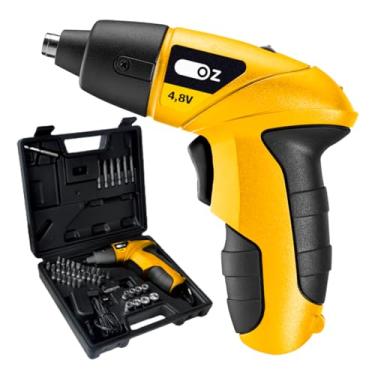 Imagem de Parafusadeira Com Bits 4.8v Com Maleta Bivolt Oz Pb500k Amarelo