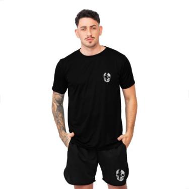 Imagem de Conjunto Camisa E Bermuda Dry Fit Academia Caveira 2 V1 - BOLLDOR, GG,